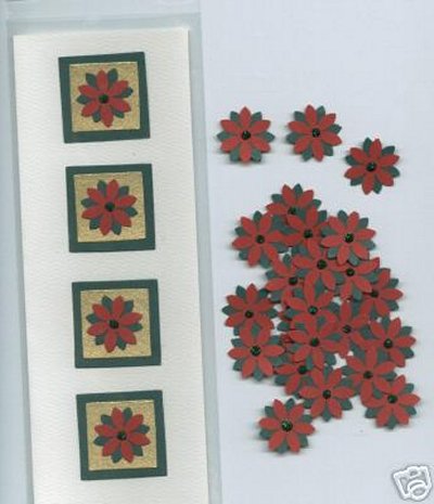 Paper Flowers - Poinsettias x 12